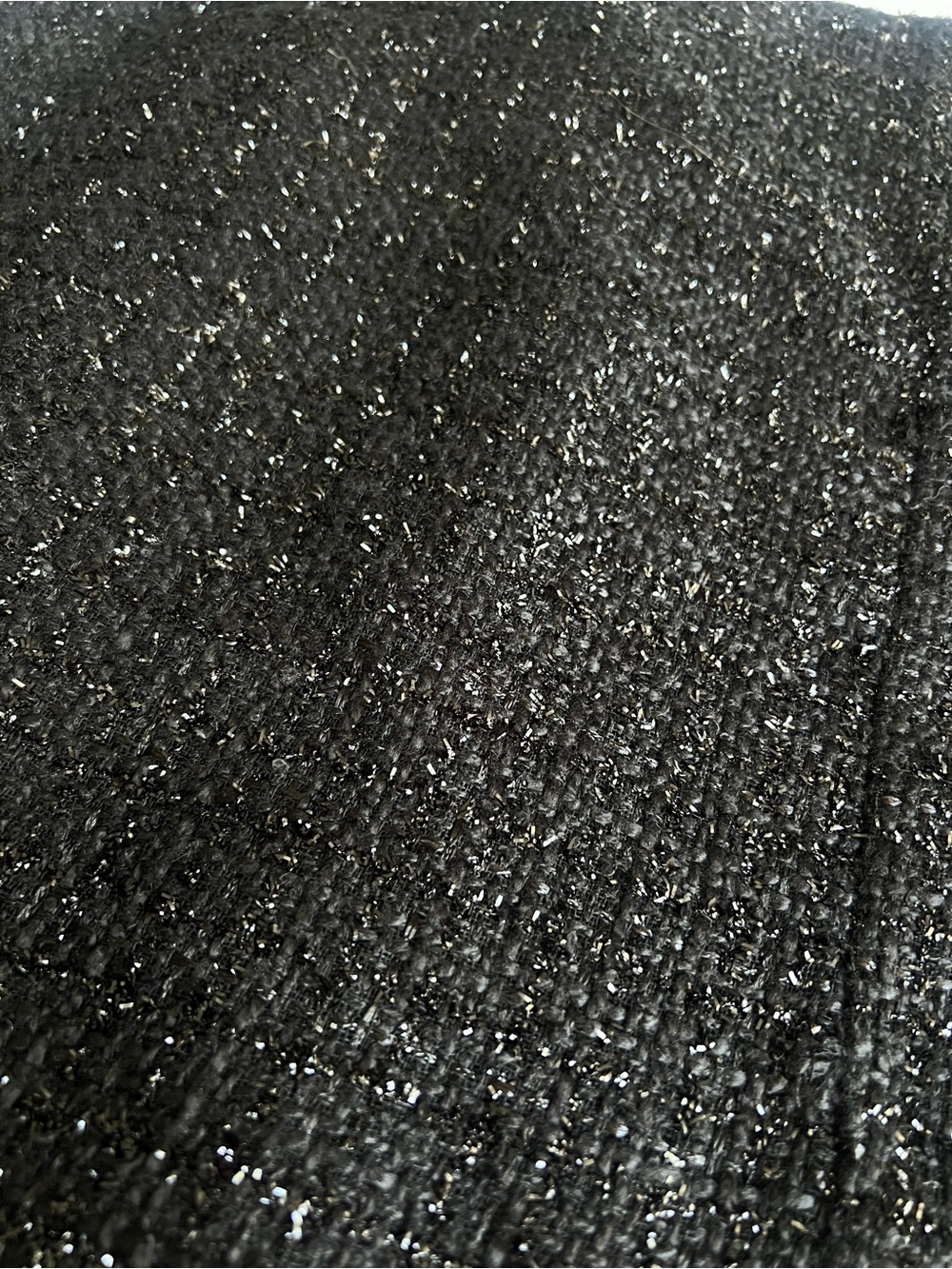 Dynamite Black Tweed Metallic-Thread Blazer with Matching High-waist Mini Skirt - Picture 6 of 7